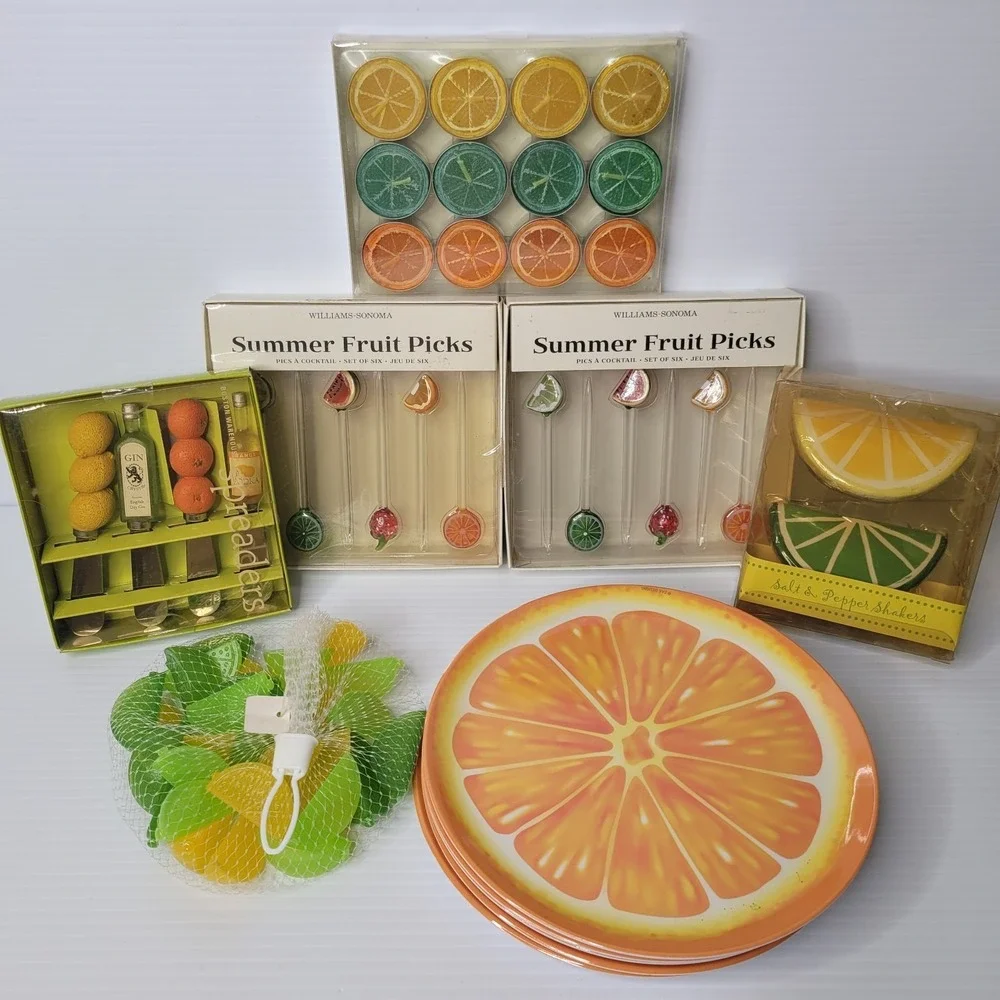 Citrus Summer Entertaining Decor Williams Sonoma Cocktail Picks Lime Lemon Party